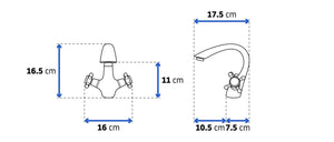 Rubinetto Da Lavabo Rea Retro Old Black
