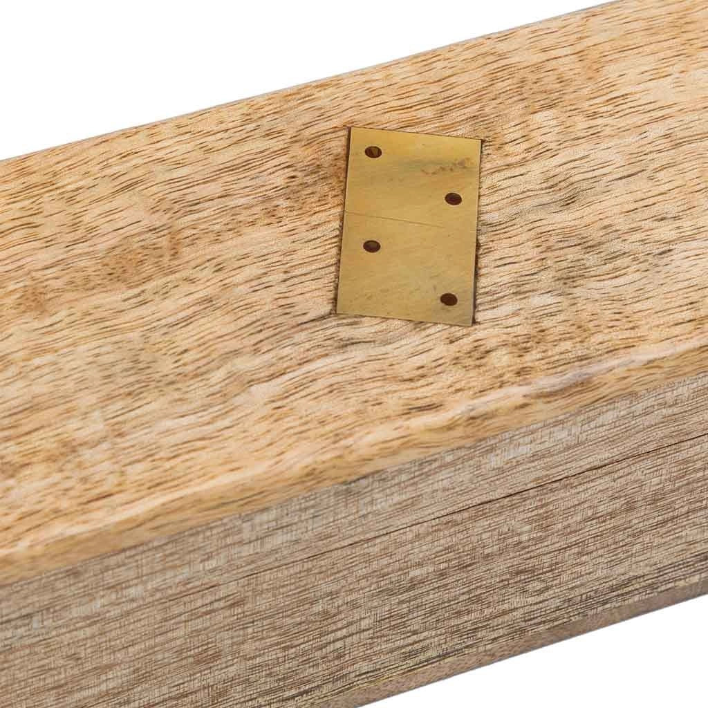 Domino in scatola di legno marrone 20x7x6h