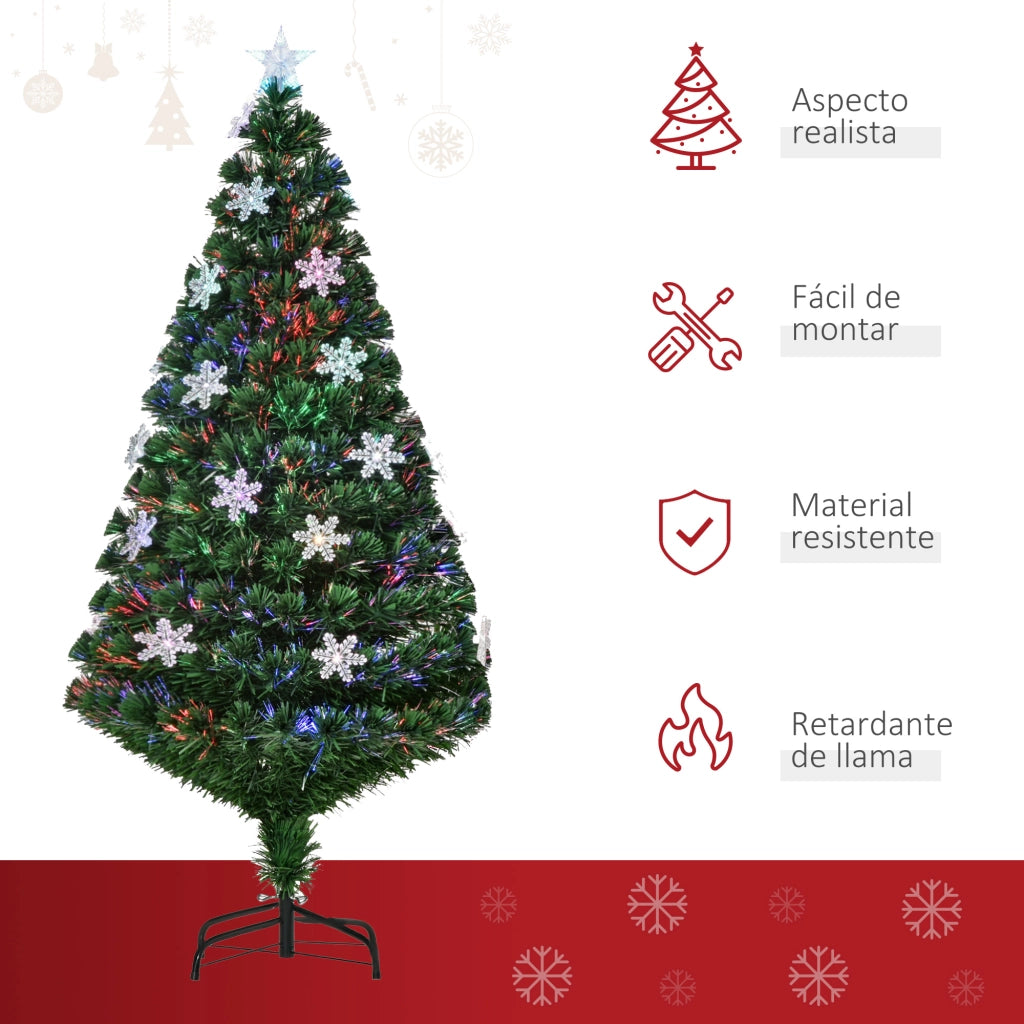 Albero di Natale Artificiale con Luci LED e Fibra Ottica ¨C zephmum ¨C 150cm
