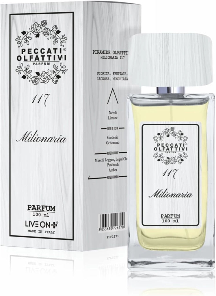 Peccati Olfattivi N.117 Profumo Donna Equivalente Lady Million – Dupe Femminile 100 ml Parfum 30% Essenza Pura, Fragranza Intensa e Persistente