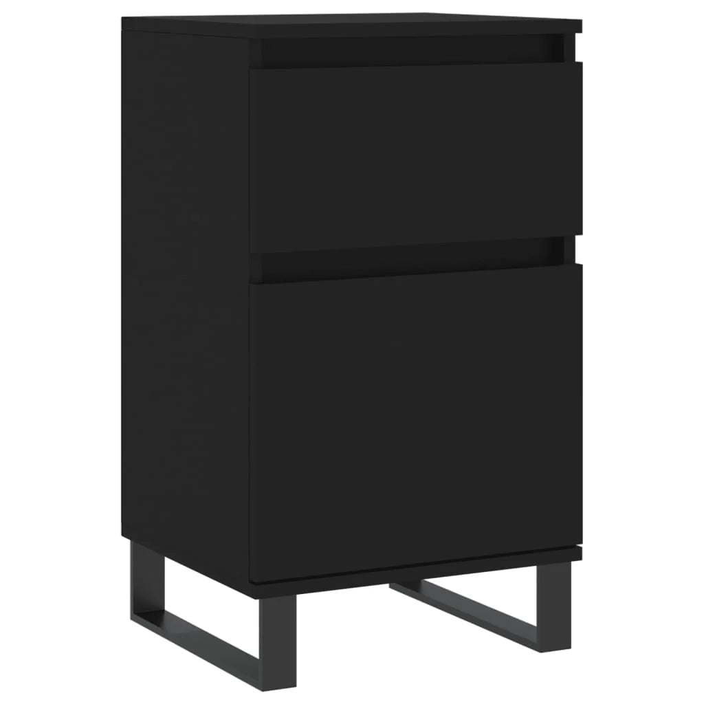 Buffet credenza cassettiera armadio mobile contenitore organizer per cucina soggiorno salotti set da 2 40 x 35 x 70 cm legno ingegnerizzato nero 02_0036902