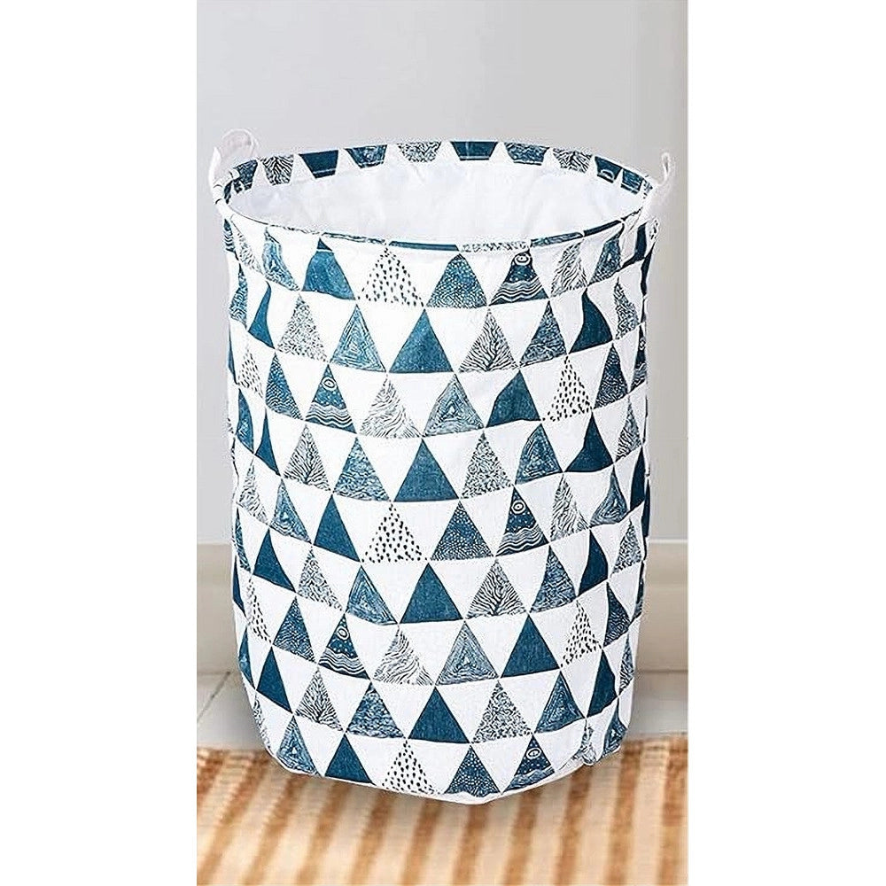 Trade Shop - Cesto Porta Biancheria Vestiti Sporchi Pieghevole Motivo Triangoli 40x50cm 10477 -