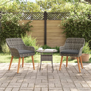 Poltrone da giardino con cuscini 2 pz Grigio in polirattan