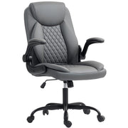 Sedia da ufficio ergonomica ¨C zephmum ¨C grigio, regolabile, braccioli