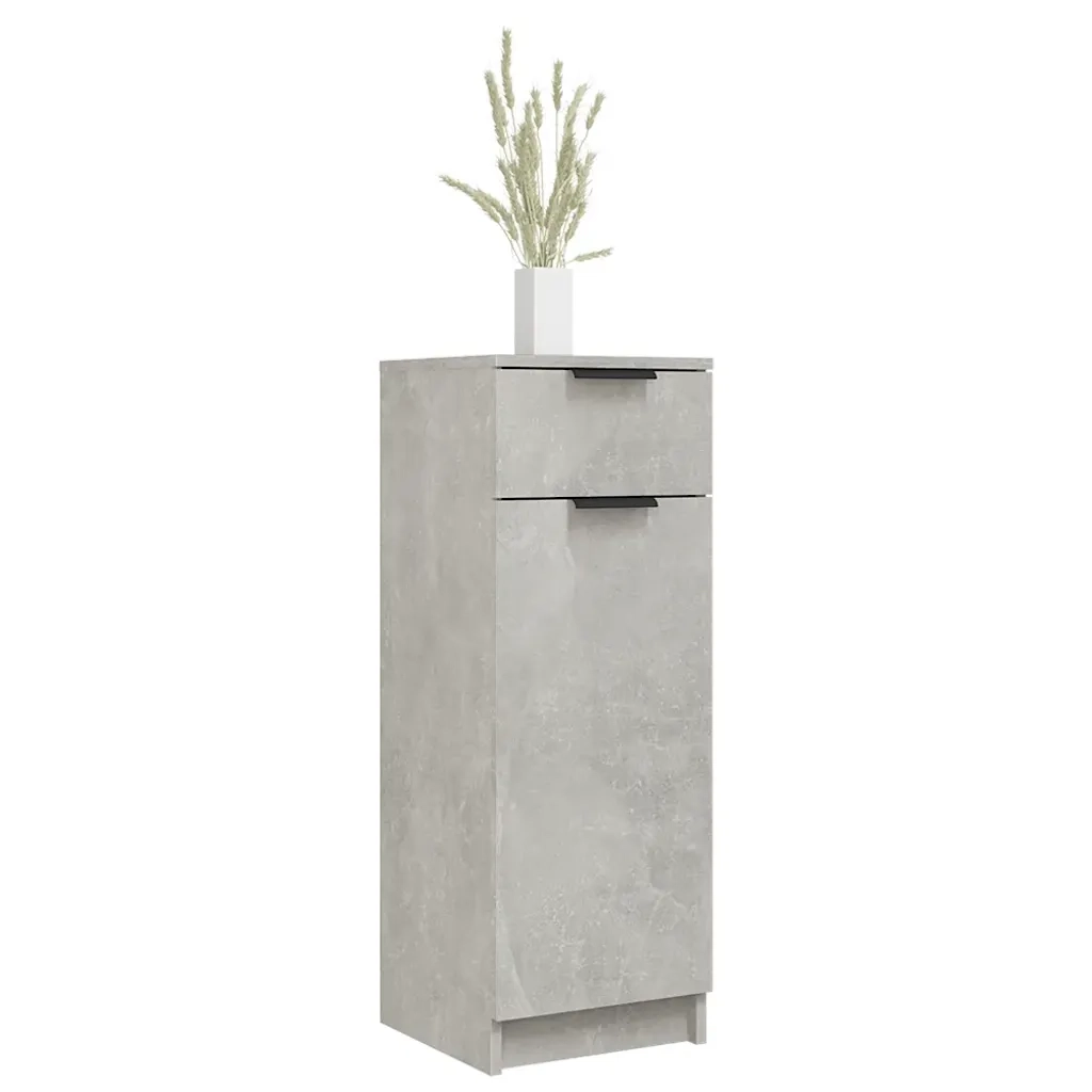 Armadio da Bagno Grigio Cemento 32x34x90cm in Legno Multistrato 811290