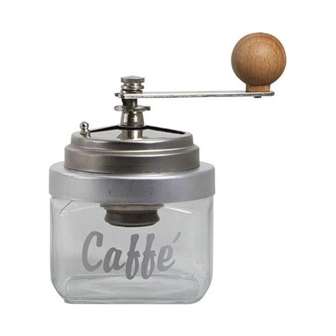 Ottinetti 8009137673974 Macina Caffe' a Manovella in Vetro con Tappo Integrato Capacita' 750 ml Materiale Vetro Acciaio Inox Alluminio colore Satinata