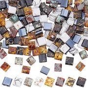 Tila a 160 pezzi - 8 colori - doppio foro - collana piatta - collana di vetro - per gioielli e artigianato - collana di vetro