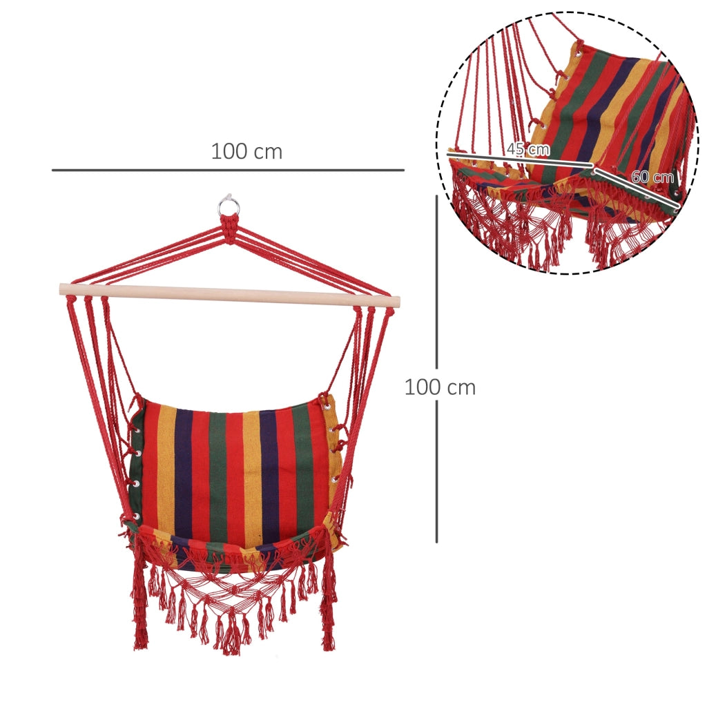 Amaca Sedia Sospesa in Poliestere Colorata 100x60x100 cm