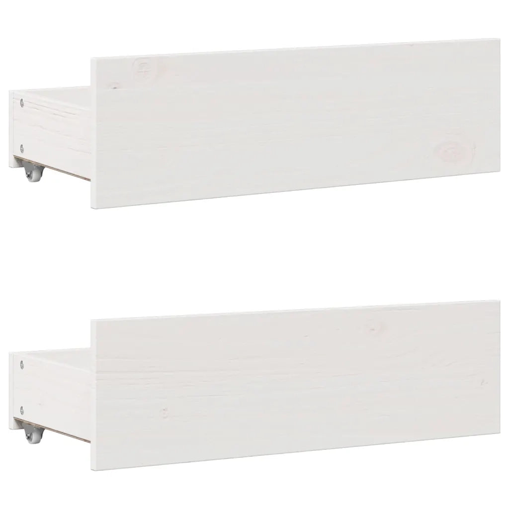 Letto Libreria senza Materasso Bianco 135x190 cm Legno di Pino