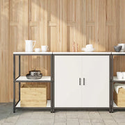 Set di Stoccaggio per Cucina con lo scaffale 2 pcs Bianco