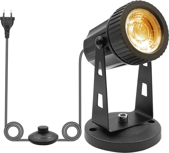 Illuminazione Esterna a LED Spot con Fusto in Terra - 3W Bianco Caldo - Non Resistente all'Acqua - Ideale per l'Uso Interno