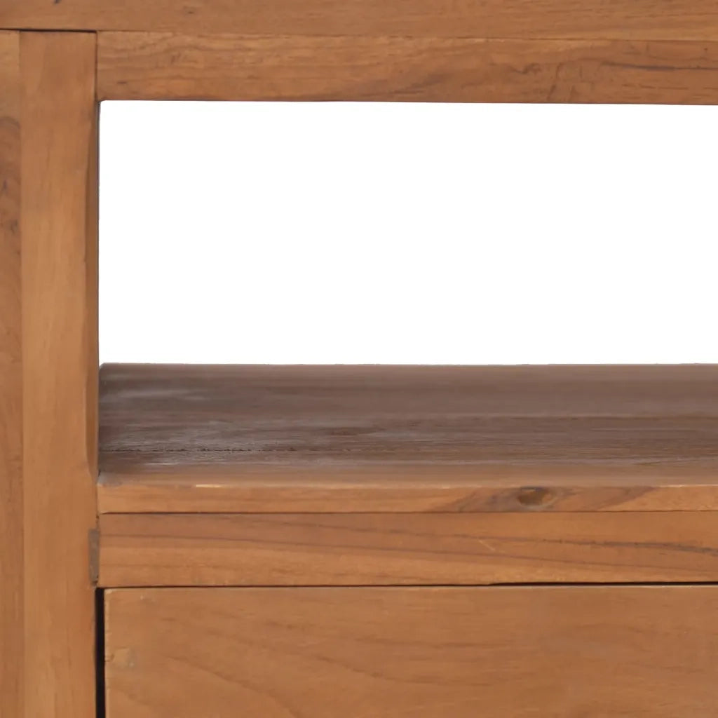 Mobile Porta TV con Ruote 80x50x42 cm in Legno Massello di Teak cod mxl 14159