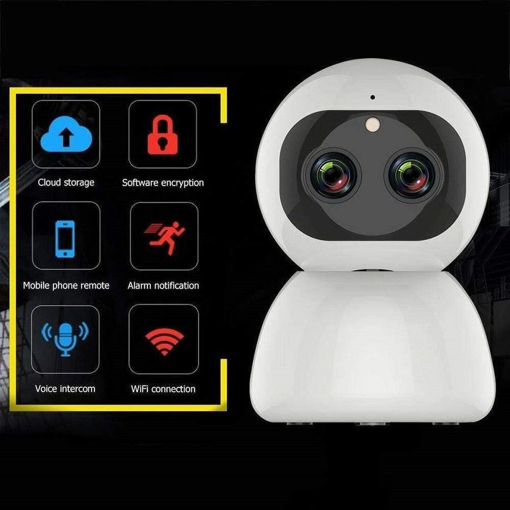 Trade Shop - Telecamera Di Sorveglianza Intelligente Ip Wifi 2k Hd 8 Led A Infrarossi Q-s2099 -