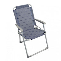 Spiaggina Pieghevole 52x55x92 h cm in Textilene Azzurro