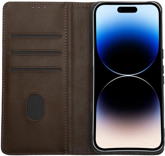 Custodia per smartphone con tas per carte - Copricellula in pelle PU - Protezione contro cadute - Sottile e leggero - Chiusura magnetica nascosta - Copertura per cellulare