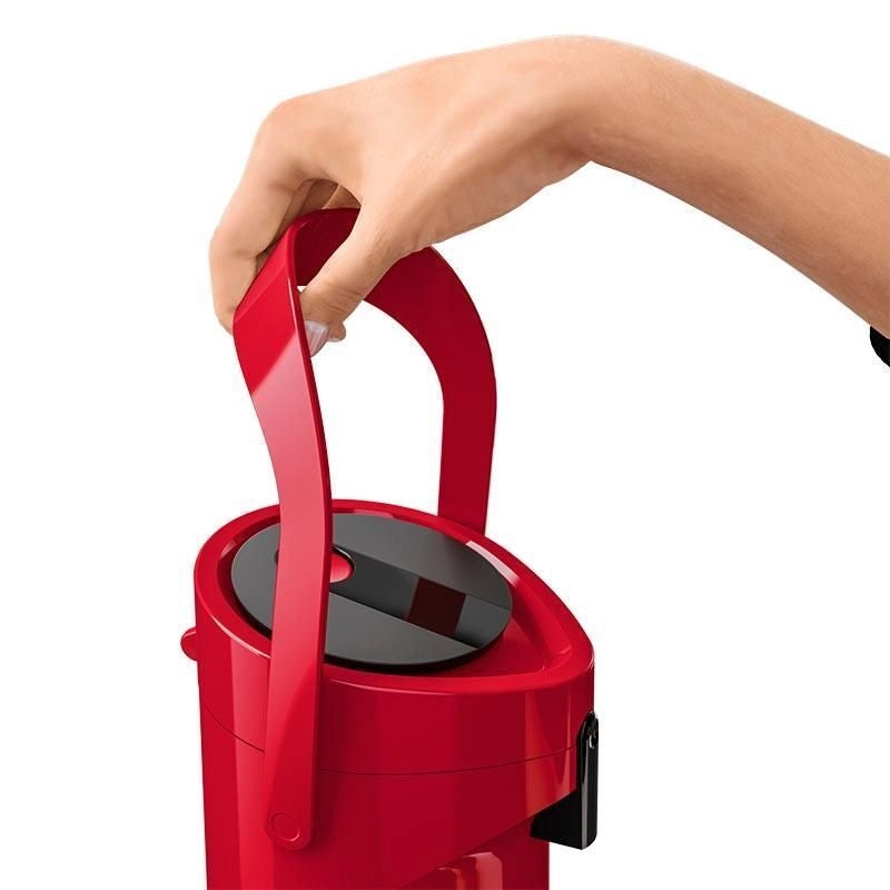 EMSA 515708 Ponza Thermos per bevande 1,9 L con pompa Comfort Press colore Rosso