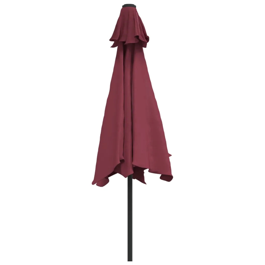 Ombrellone da Giardino con Palo in Metallo 300 cm Rosso Bordò 313752