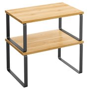Scaffali da cucina industriali VALORA - Rovere e nero x2 - KCS02NB