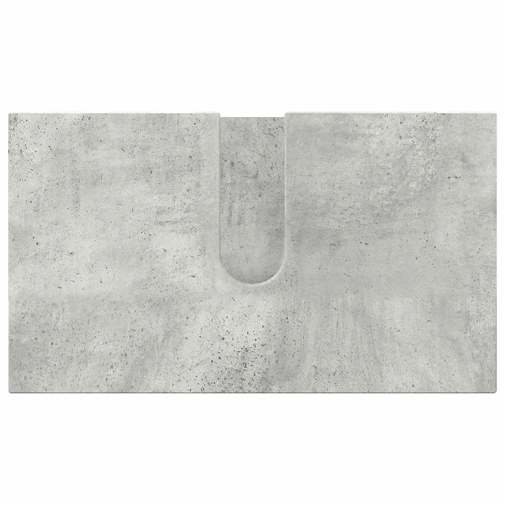 Set di mobili per il bagno con porta 2 pcs Grigio cemento