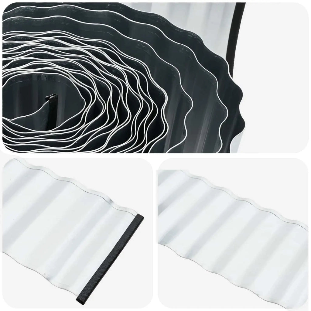Bordura per Prato 20 m x 30 cm Acciaio zincato Argento 42030147