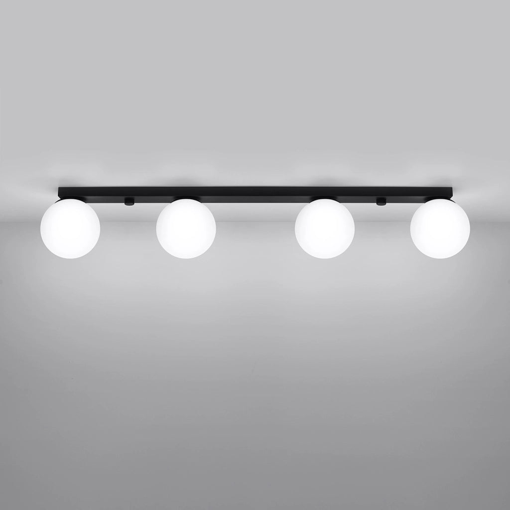 Plafoniera/Applique Pure Lume Soleda 4xG9 bianco/nero