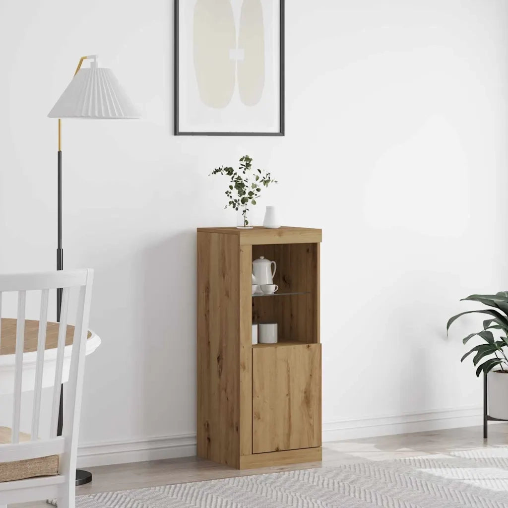 Credenza | Madia LED Rovere artigianale 41 x 37 x 100 cm Legno multistrato