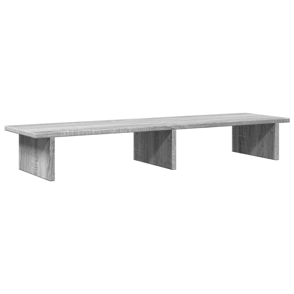 Supporto per monitor da tavolo mobile da ufficio Sonoma 100 x 27 x 15 cm legno ingegnerizzato grigio 02_0044980