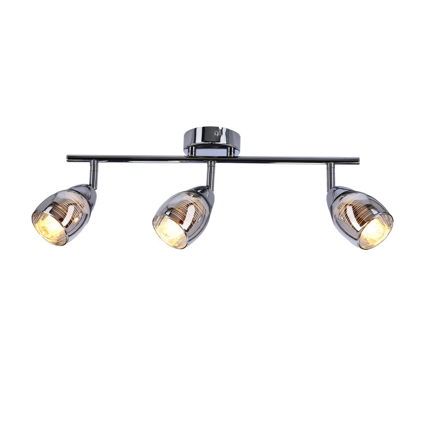 Plafoniera Candellux Milton 3 luci E14 cromo vetro