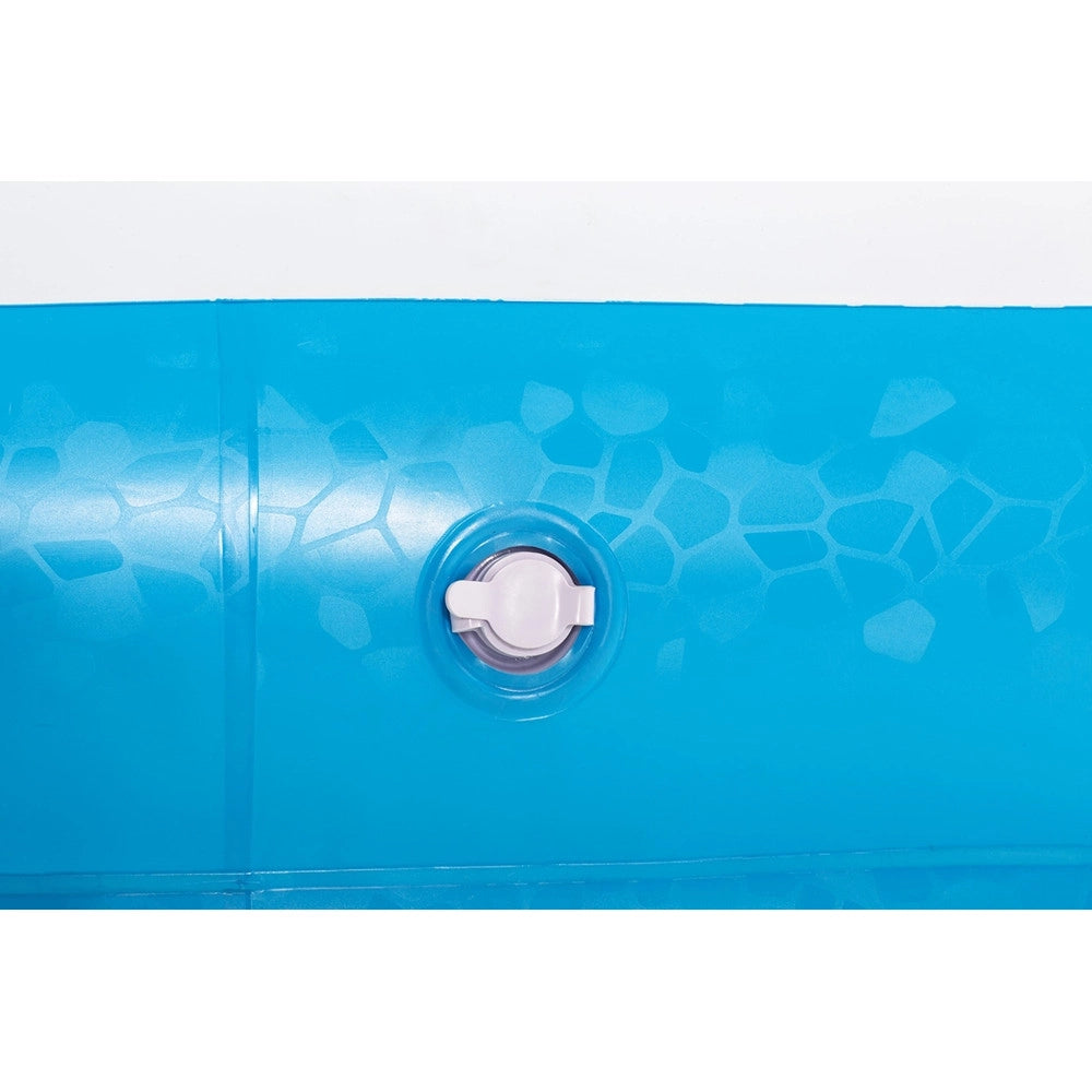 Trade Shop - Piscina Gonfiabile Familiare 305 X 183 X 46 Cm Rettangolare 2 Anelli Giardino 54150 -