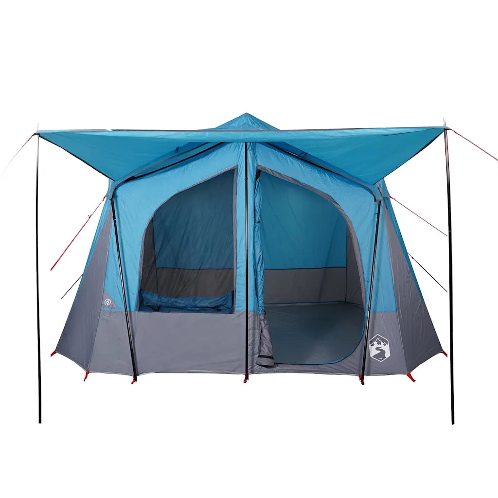 Tenda da Campeggio | Tenda Familiare a Cabina per 5 Persone Blu Impermeabile