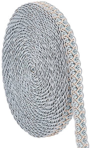 Fili di Setola a Treccia - Trama a Nastro - Polyester - Blu - Decorazione e Ricamo - Per Matrimoni e Decorazione Casa - 15 mm Largo