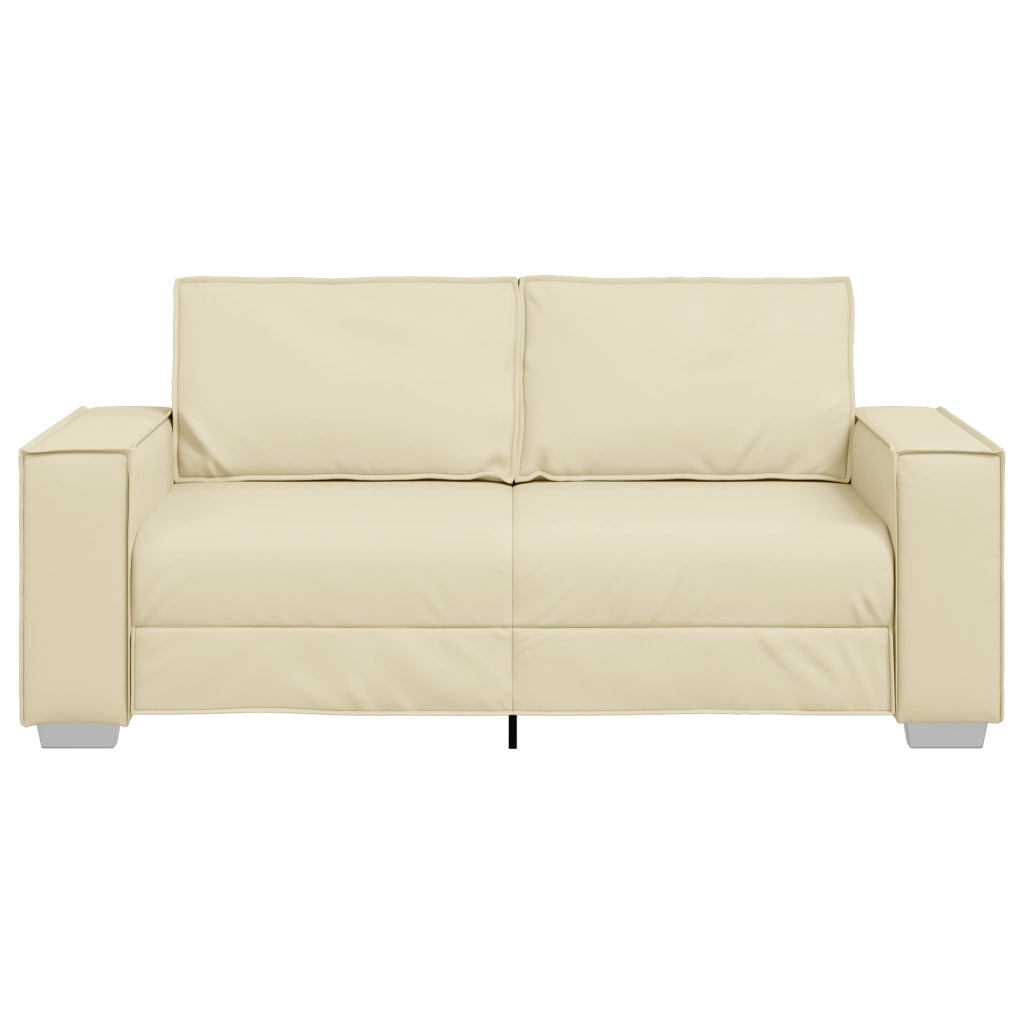 Divanetto  Crema 140 cm in Pelle Sintetica