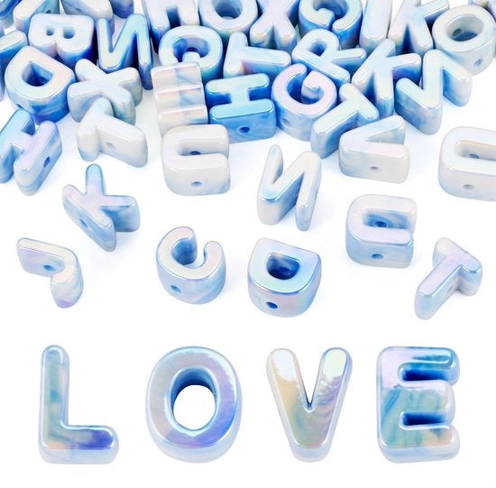 Lettere 3D in Acrilato 40 pezzi - Rete iridescente arcobaleno - Lettere spaziatori da assemblaggio - Sieramenti personalizzati - Rete con anello robusto