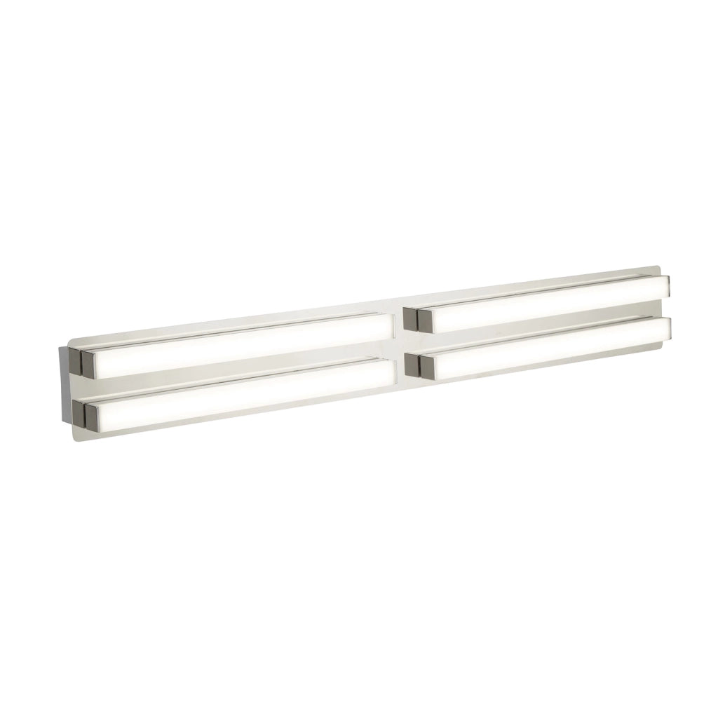 Applique Contemporanea Radiante Acciaio Cromo Bianco Led 3W 3000K