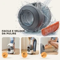 Lettiera Autopulente per Gatti 1-5 kg con Box per Fragranza e Sacchetti, in PP, 55.5x51x58.5 cm, Bianco e Grigio