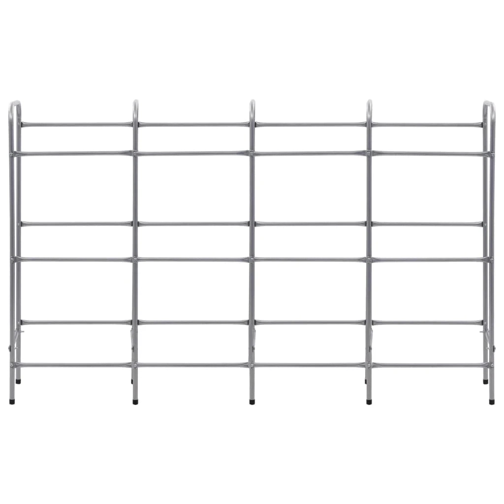 Ripiano portaoggetti per 12 casse 190 x 33 x 116 cm acciaio argentato 02_0000641