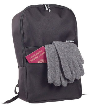 Zaino Viaggio Bagaglio a Mano Morbido 40x16x25 cm in Poliestere Ravizzoni Nero