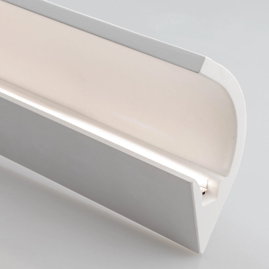 I-PROFY-GIMEL PROFILO GIMEL BIANCO 100X9,5CX12,7CM IN GESSO PER LED SINGOLA EMISSIONE CON ANIMA IN ALLUMINIO