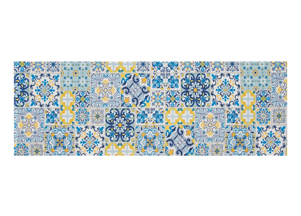 Tappeto Cucina Antiscivolo Stampa Digitale Emozioni Fantasie Maiolica Marina - 58x115 - Cetara
