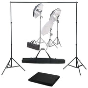 Kit per Studio Fotografico con Set di Luci e Fondale