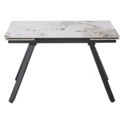Tavolo Cooper 120(180)x80x76cm Top Ceramica Amica Marrone Marmorizzato Lc