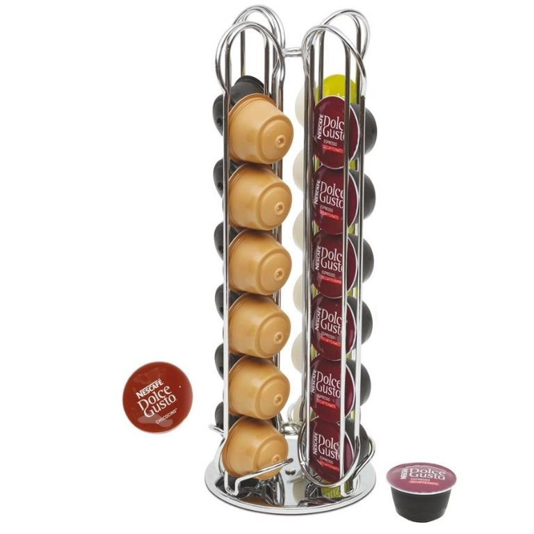 Dispenser Porta Capsule in Acciaio per Marca Nescafè Dolce Gusto 24 Posti