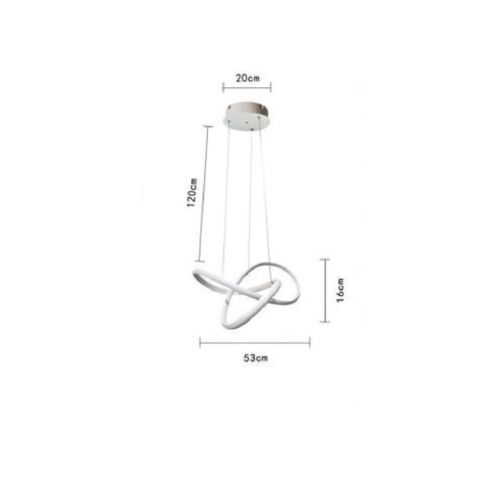 Trade Shop - Lampadario Led Intreccio Moderno A Sospensione 45w Luce 6500k 3000k 4000k Lp-31b -