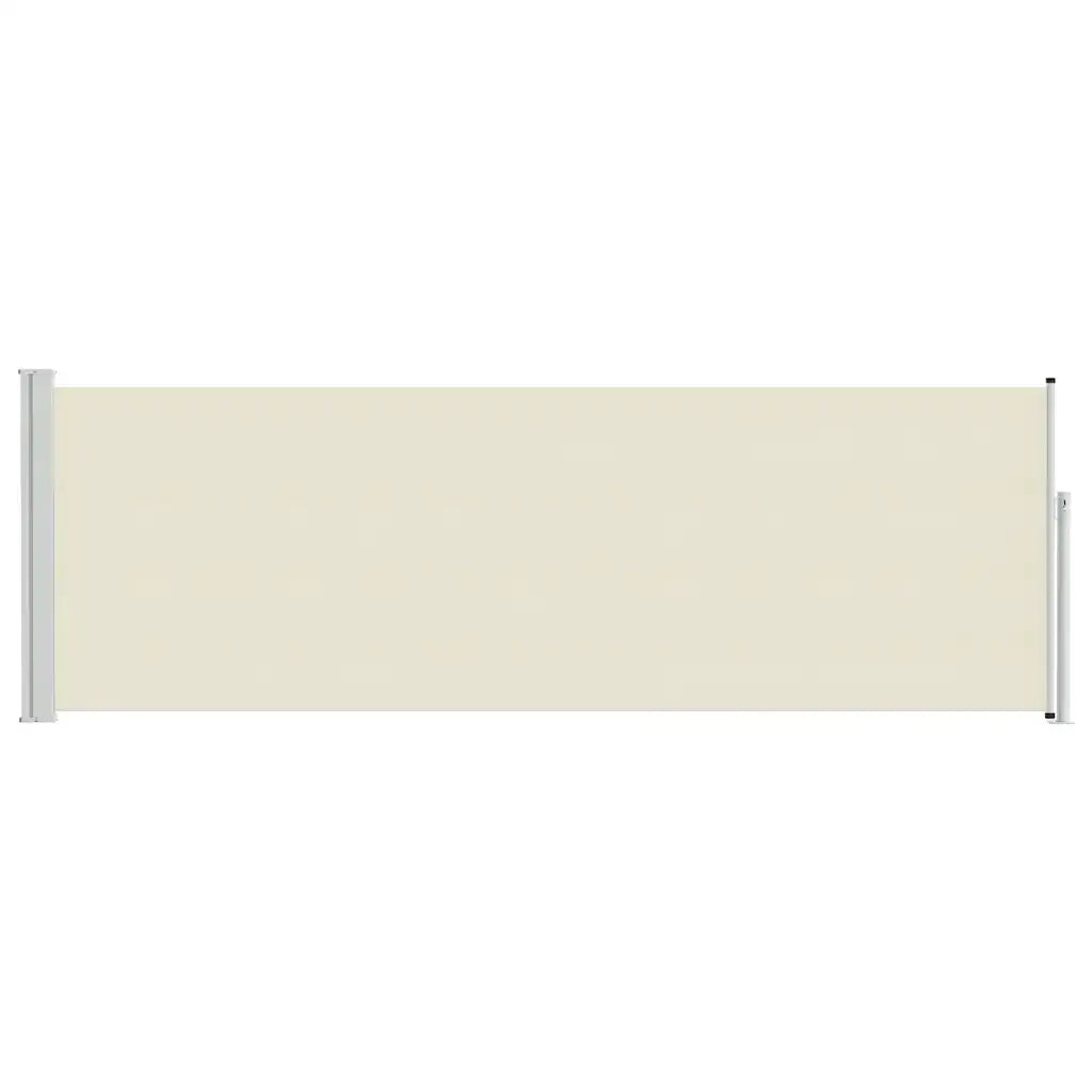 Tenda Laterale Retrattile per Patio 100x300 cm Crema 48371