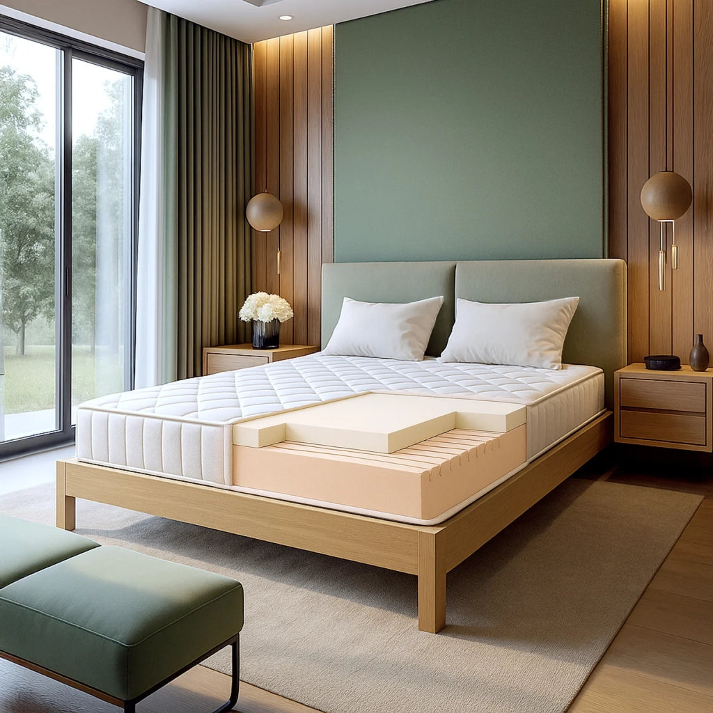 Materasso Ignifugo 120x200 in Memory Foam Alto 20 cm | Ortopedico | Rivestimento Anallergico e Antibatterico | Prodotto in Italia