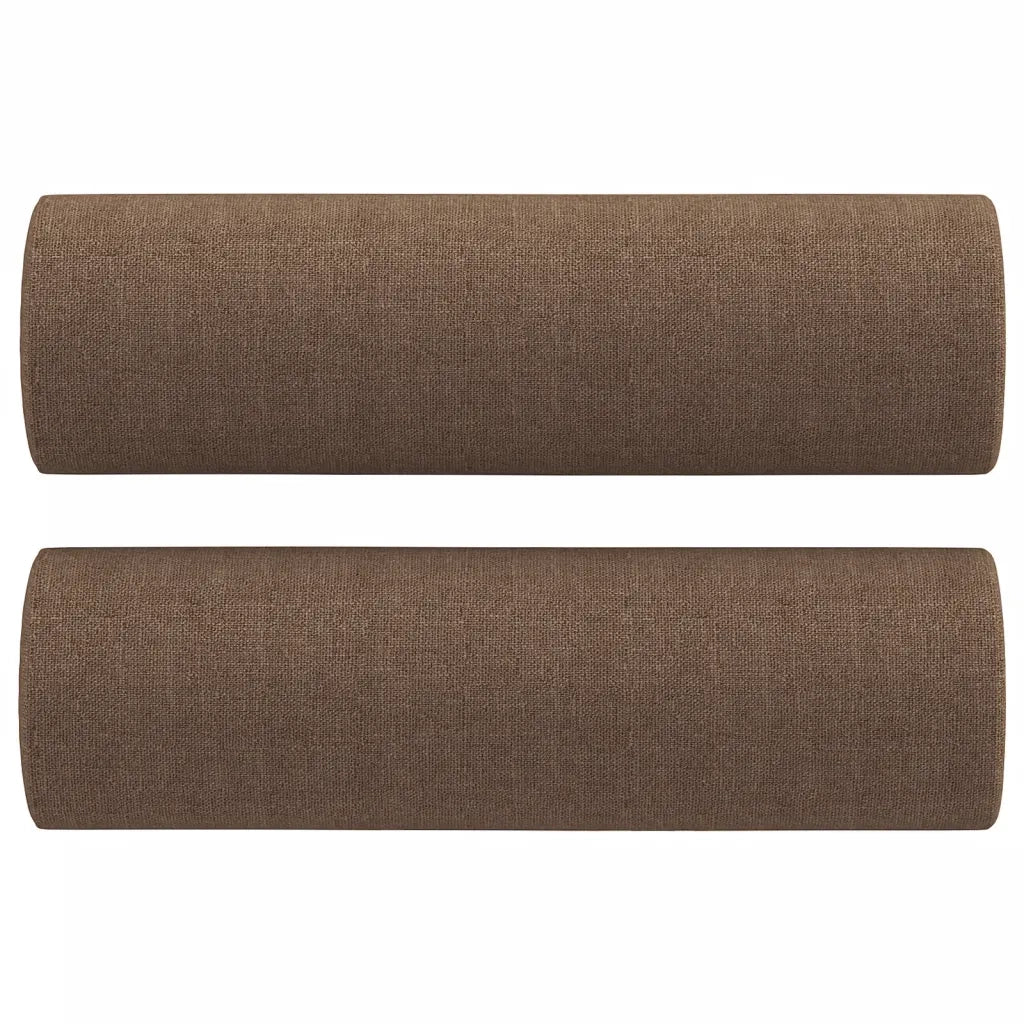 Divano a 2 Posti con Cuscini-Sofa 2 Posti con Cuscini Marrone 140 cm in Tessuto 468481