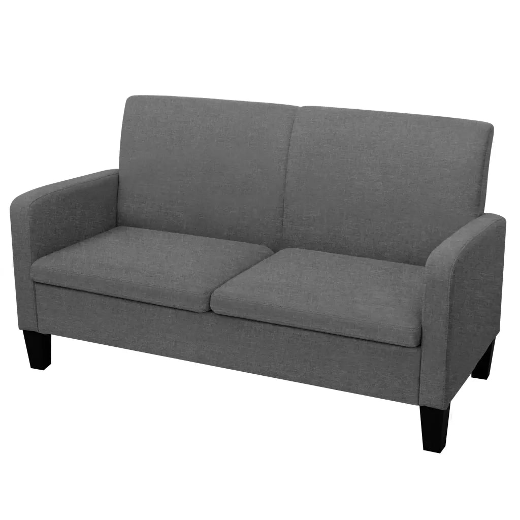 Set di Divani in Tessuto 2 pz Grigio Scuro 278213