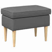 Poggiapiedi Grigio Scuro 55 x 35 x 41 cm Poliestere