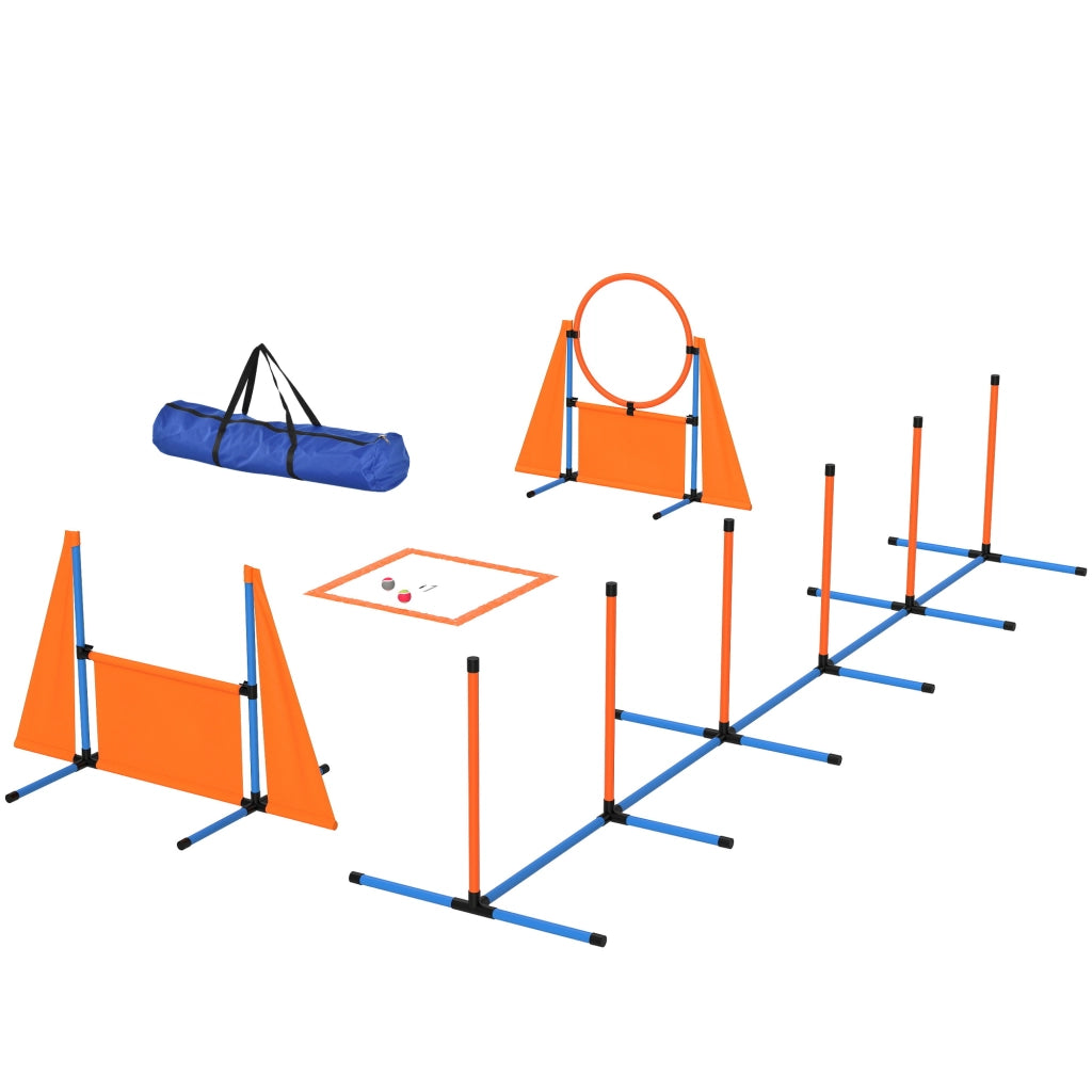 Kit Agility per Cani 6 Pezzi ¨C zephmum ¨C con Salti, Slalom, Pausa e Palline