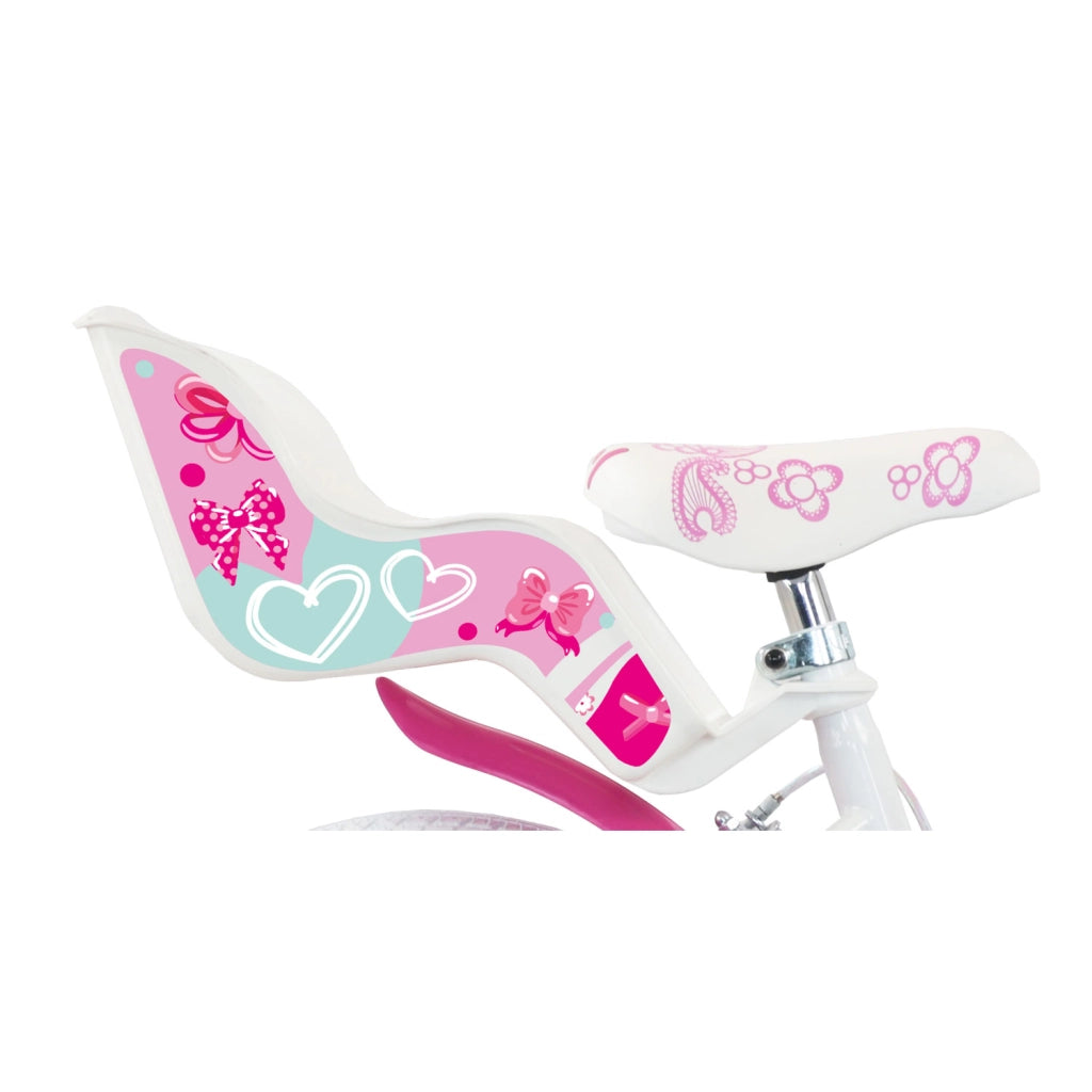 Bicicletta per Bambine 16" Butterfly Freni Caliper e Stabilizzatori in Acciaio Hi-Ten Rosa